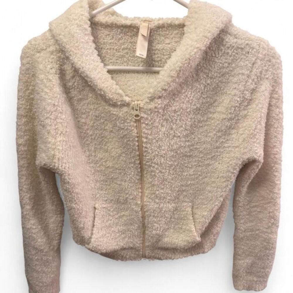 SKIMS little girl Cream cozy fullzip Hoodie- size 12/14